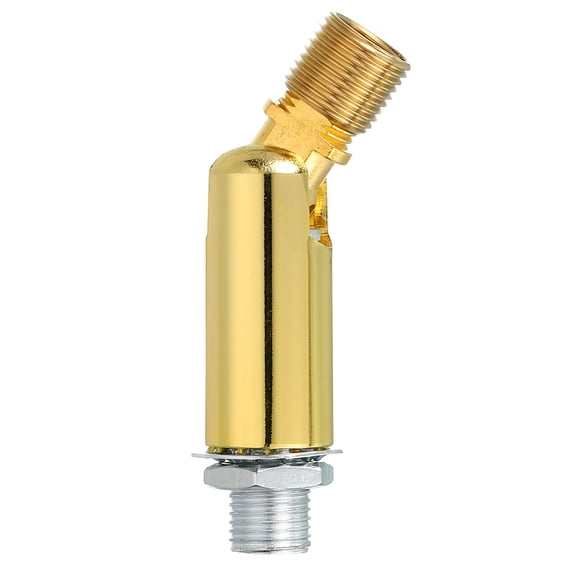 Sloped Ceiling Adapter, 180 Degree 46x15mm M10 Fine Thread Sloped Ceiling Light Fixture Adapter Kit for Ceiling Pendant Light Chandelier Track Suspend(Bright Gold)