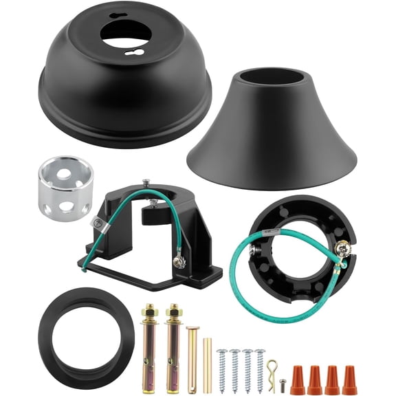 Sloped Ceiling Fan Adapter Fit for Ceilings with Inclination of Up to 42 Degrees for Extension Pole with Diameter of 1 Inch