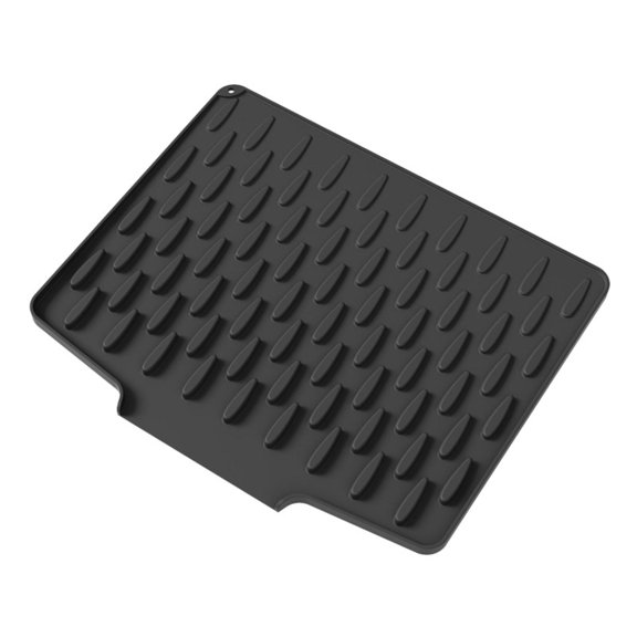 Sloped Drainage Silicone Mat For Countertops Nonslip Kitchen Dish Drying Pad