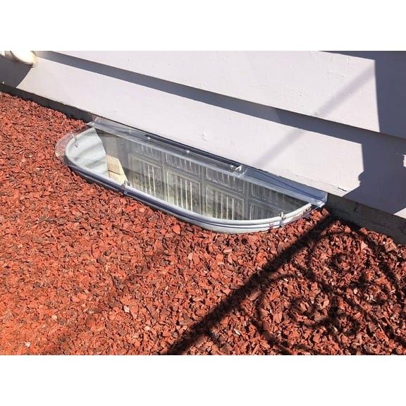 Sloped Elongated Window Well Cover (42"W x 14"L)