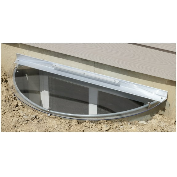 Sloped Heavy-Duty Small Window Well Cover (Polycarbonate, 39" Width x 16" Length)