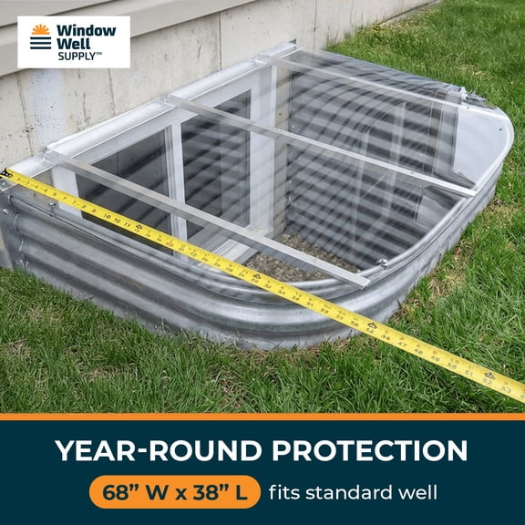 Sloped Heavy-Duty Window Well Cover (68"W x 38"L)