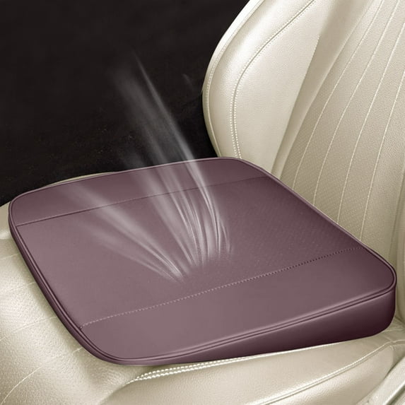 Sloped Raised Car Seat Cushion for Summer, Special Cushion for All Seasons, Universal Driver's Seat, Soft Full Leather with Non-Slip Design