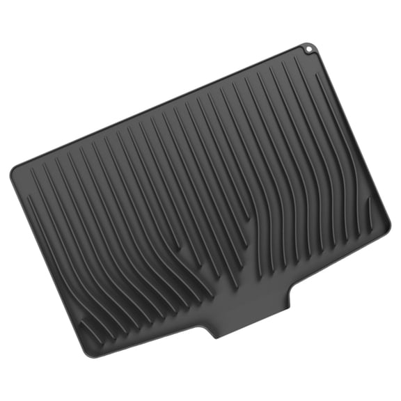 Sloped Silicone Counter Mats For Dishes Utensils Heat Resistant Drying Pad With Built In Water Drainage