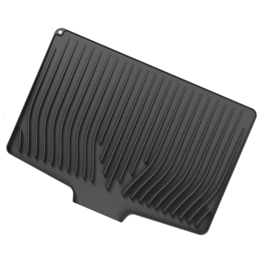 Sloped Silicone Counter Mats For Dishes Utensils Heat Resistant Drying ...