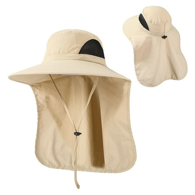 Mens Womens Outdoor Wide Brim Sun Visor Ball Caps Adjustable Outdoor Beach  Sun Caps for Men and Women