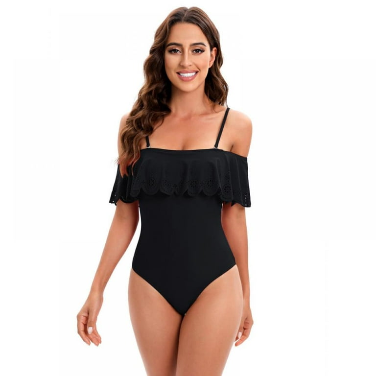 Off the shoulder swimsuit with straps store