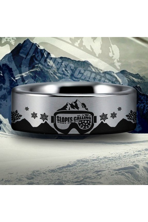 Slopes Calling Tungsten Carbide Ring