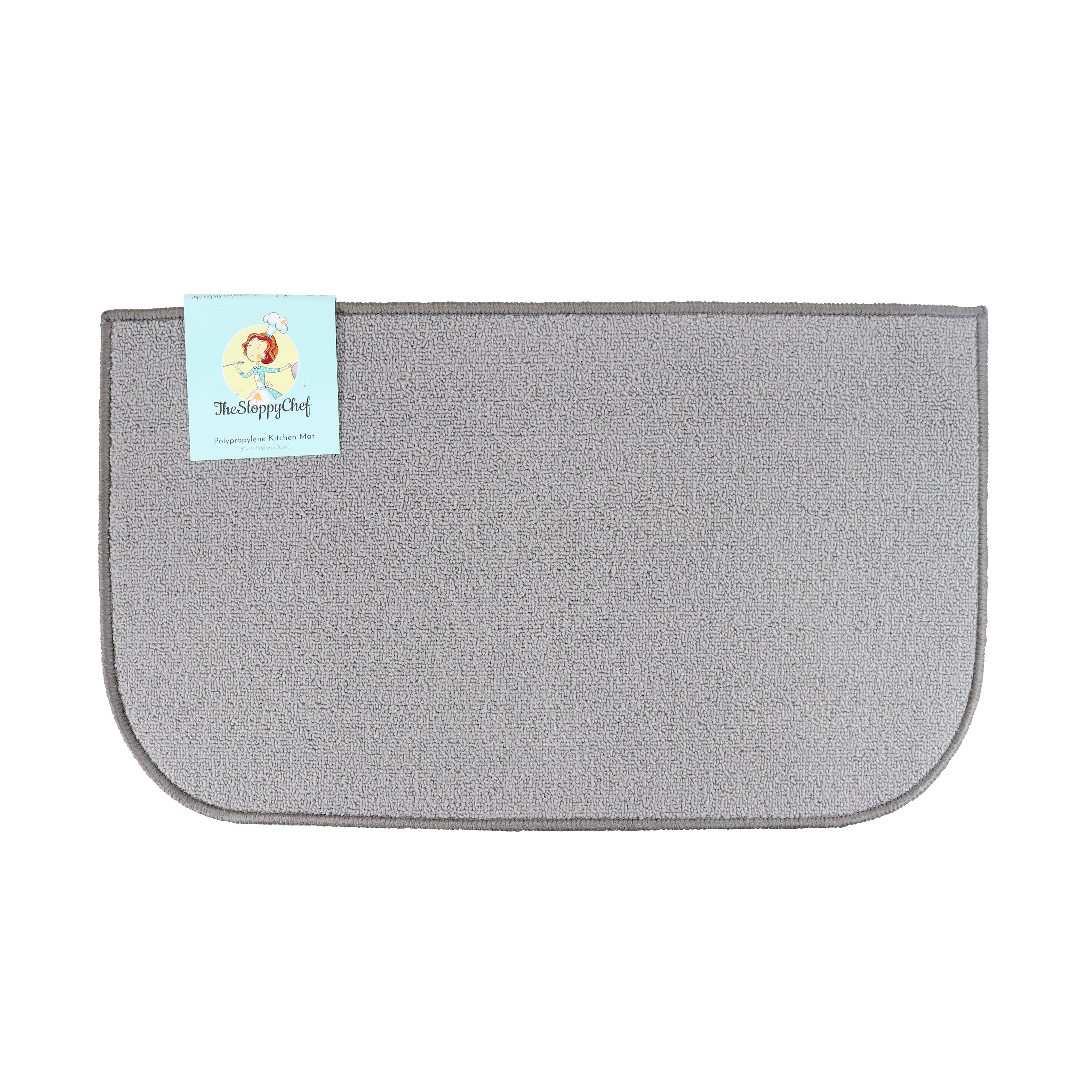 Silver 18x30 Non-Slip Rectangular Synthetic Kids Rug