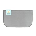 thumbnail image 1 of Sloppy Chef D-Shape Kitchen Rug: 18 x 30, Skid-Resistant Latex Backing, Silver, 1 of 6