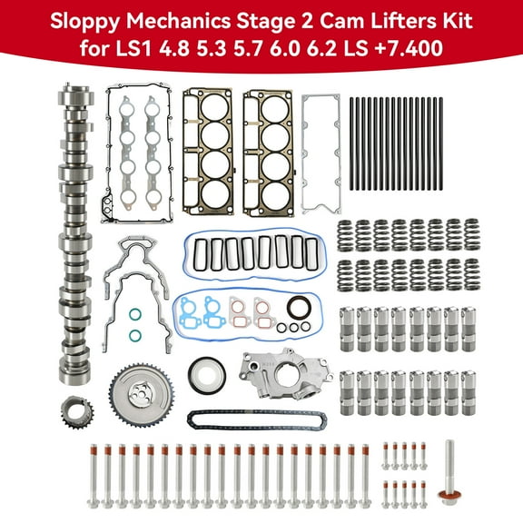 Sloppy Mechanics Stage 2 Cam Lifters Kit for LS1 4.8 5.3 5.7 6.0 6.2 LS +7.400