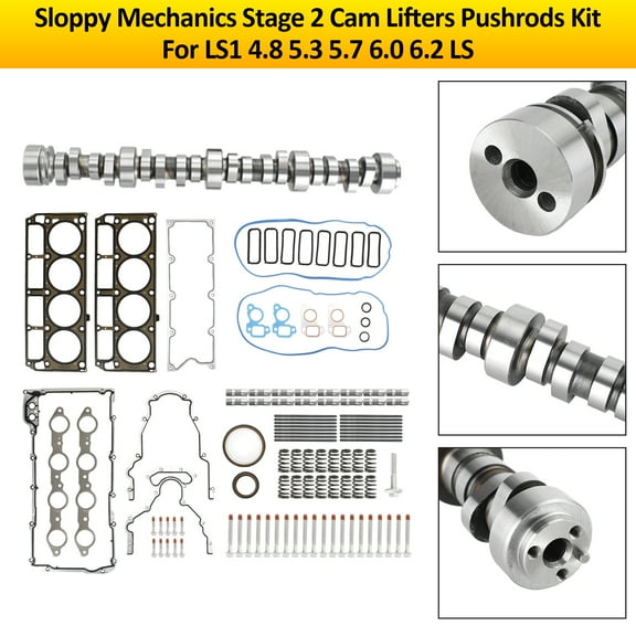 Sloppy Mechanics Stage 2 Cam Lifters Pushrods Kit For LS1 4.8 5.3 5.7 6.0 6.2 LS