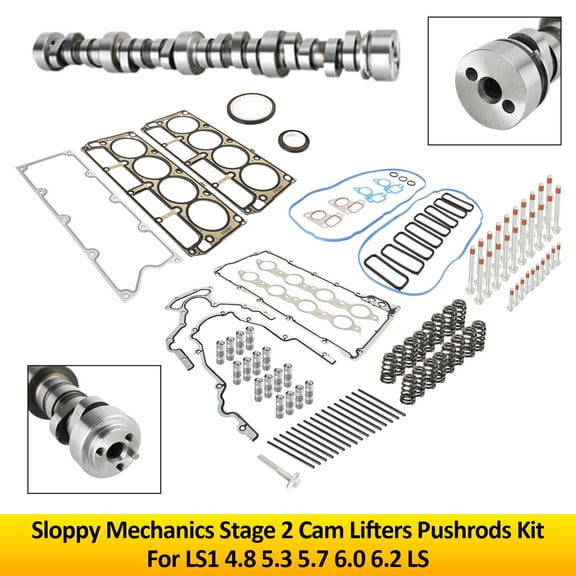 Sloppy Mechanics Stage 2 Cam Lifters Pushrods Kit For LS1 4.8 5.3 5.7 6.0 6.2 LS