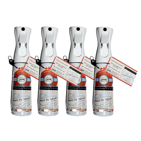 SloppySoap 4-in-1 Body/Hair/Fabric/Air Freshener Spray, 10 oz Flairosol Bottle (Peach Paradise)