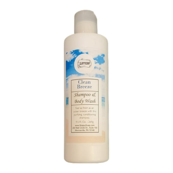 SloppySoap Clean Breeze Shampoo, Citrusy/Green Fragrance, Refreshing, 8 Fl. Oz., Goat's Milk