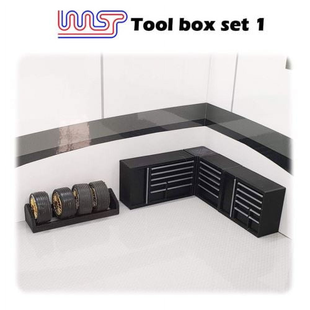 Slot Car Garage Pit Scenery Tool Set 5 Piece Black 132 Scale Wasp
