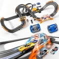 thumbnail image 1 of BUBUQE Slot Car Race Track Sets w/ 4 High-Speed Racing Slot Cars Electric Dual Racing Game w/2 Controllers Circular Overpass Track Gifts Toys for Kids, 1 of 8