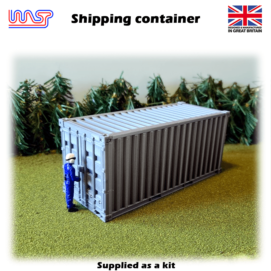 Track Container Car Slot Car Scenery Track Side 20 Foot Shipping Container 1:32 Scale Wasp ...