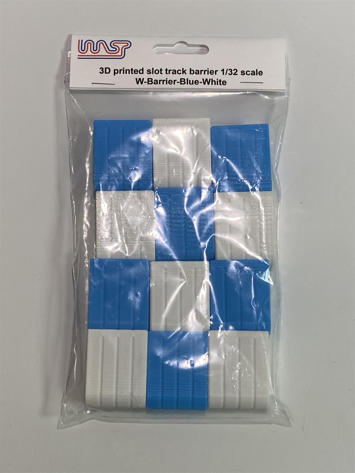 Slot Car Track Scenery Blue and White Barriers x 12 1:32 Scale NEW Wasp