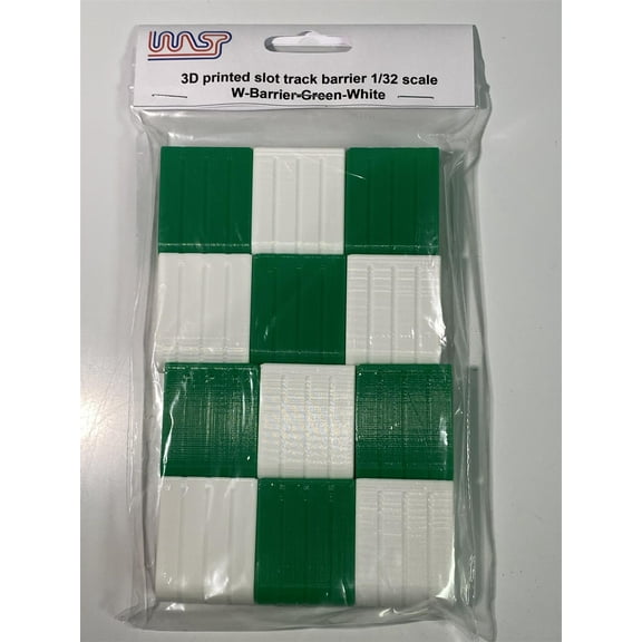 Slot Car Track Scenery Green and White  Barriers x 12 1:32 Scale NEW Wasp