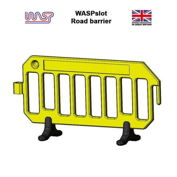 Slot Car Trackside Scenery Yellow Road Barriers x 8 1:32 Scale WASP