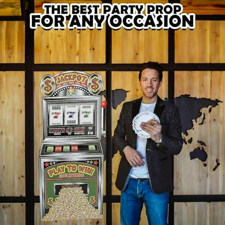 Slot Machine Cardboard Stand Up (5 Feet Tall) Casino Party Decor