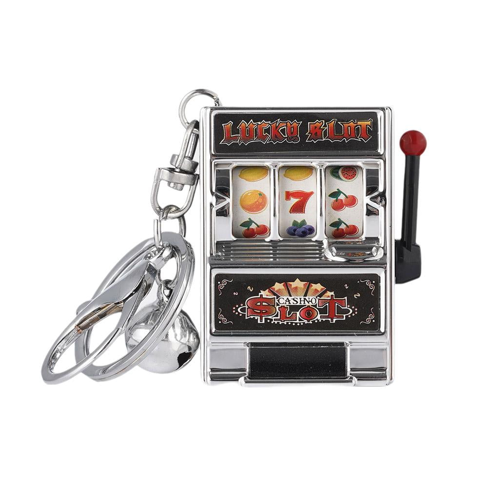 Slot Machine Keychain Mini Casino Key Chains Keychain Lucky Charm ...