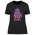thumbnail image 1 of Slot Machine Neon Design T-Shirt Women -Image by Shutterstock, Female x-Large, 1 of 2
