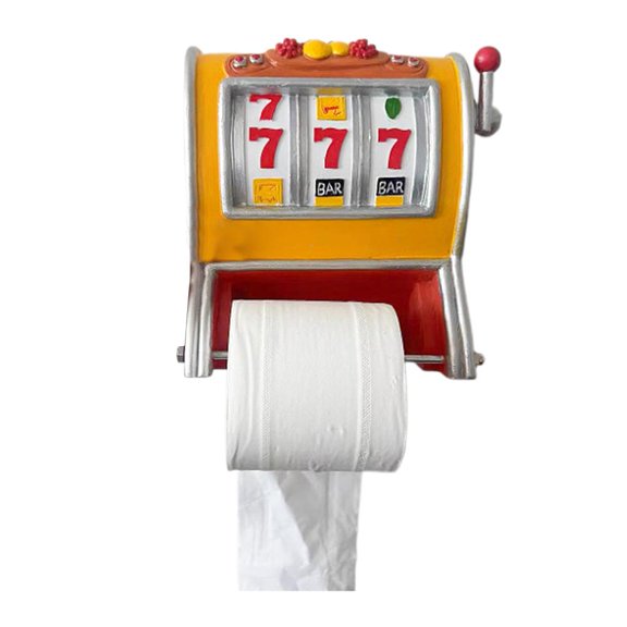 Slot Machine Toilet Roll Holder, Retro Arcade- Toilet Roll Holder,Fun Slot Machine Decorative Toilet Paper Holder,Hilarious Tissue Paper Roll Storage,Game Themes Paper Storage Bathroom Decor