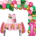thumbnail image 1 of Sloth 1st Birthday Decorations for Girls, Pink Sloth Birthday Balloon Garland Arch Kit, One Cake Topper High Chair Banner for Kids Jungle Animal Theme First Birthday Party Supplies, 1 of 6