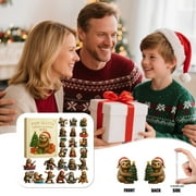 Sloth Advent Calendar 2025, 24 Days Christmas Countdown Box with Cute Acrylic Sloth Ornaments, Christmas Tree Hang Ornaments, Creative Holiday Gift for Sloth Lovers