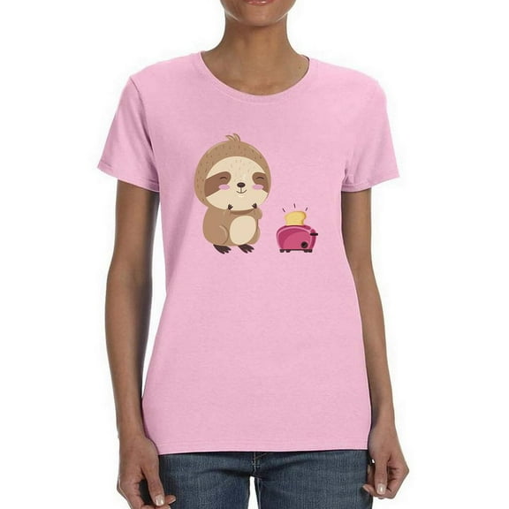 Sloth And Toast T-Shirt Women -Smartprints Designs, Female 3X-Large