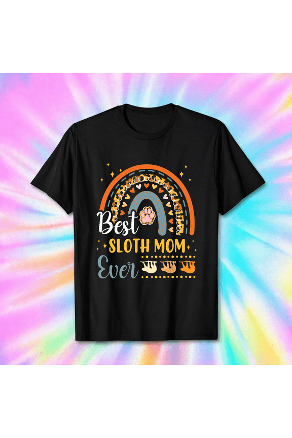 Sloth Animal Lover Best Mom Ever Mama Motherhood Art V19125 Unisex T-Shirt, S-5XL