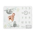 thumbnail image 1 of Sweet Jojo Designs Sloth Blue Grey and White Fleece Milestone Baby Blanket 3 Piece Set, 1 of 6
