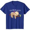thumbnail image 1 of Sloth Baby Clothes I Love Hanging with You Unisex T-Shirt for Men Women Kids Toddler,Royal Blue Color,Size 5/6, 1 of 5