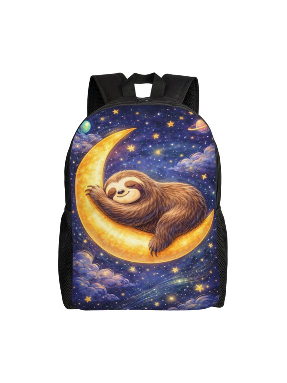 Sloth Backpack Full Front Print Travel Laptop Bag for Men and Women