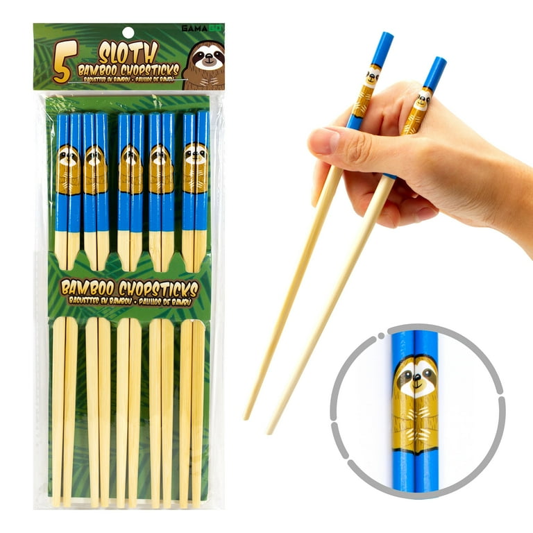 Sloth Bamboo Chopsticks (Set of 4) - Walmart.com