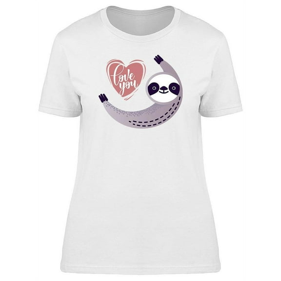 Sloth Bear With Heart T-Shirt Women -Image by Shutterstock, Female Large