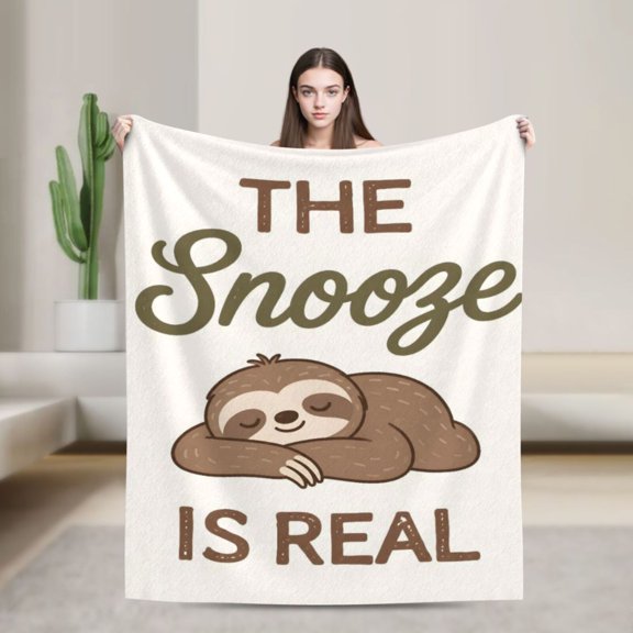 Sloth Blanket Cute Funny Sleepy Gift for Sloth Lovers 50x40 in