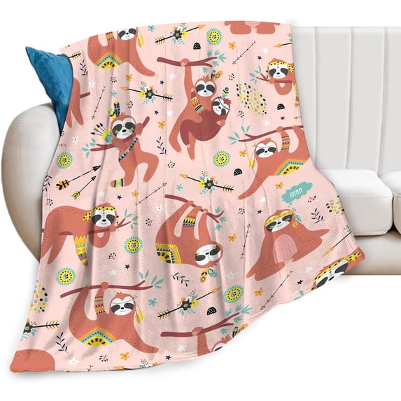 Sloth Blanket Sloth Gifts for Girls Women Sloth Throw Blanket for Kids Adults Soft Warm Cozy Fleece Blanket for Couch Sofa \u200bBed 60"x80"