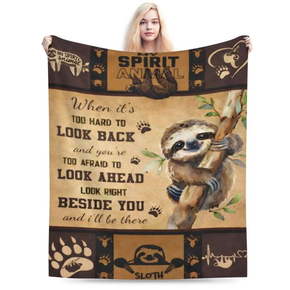 Sloth Blanket Sloths Throw Blanket Fleece Flannel Bedding Sloth Stuff Gifts for Women Men Boys Girls Lovers Adult Plush for Couch Sofa Bed Decor 50x40