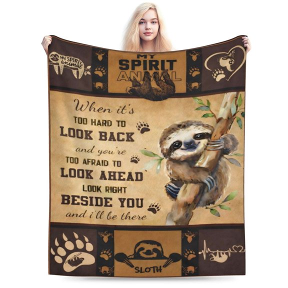 Sloth Blanket Sloths Throw Blanket Fleece Flannel Bedding Sloth Stuff Gifts for Women Men Boys Girls Lovers Adult Plush for Couch Sofa Bed Decor 80x60