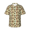 thumbnail image 1 of Sloth Brown Hawaiian Shirts For Men, Summer Short-Sleeve Relaxed-Fit Button-Down Shirts Medium, 1 of 9