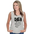 thumbnail image 1 of Sloth Chillin Animal Lovers Funny Tank Top T Shirts Men Women Brisco Brands S, 1 of 6
