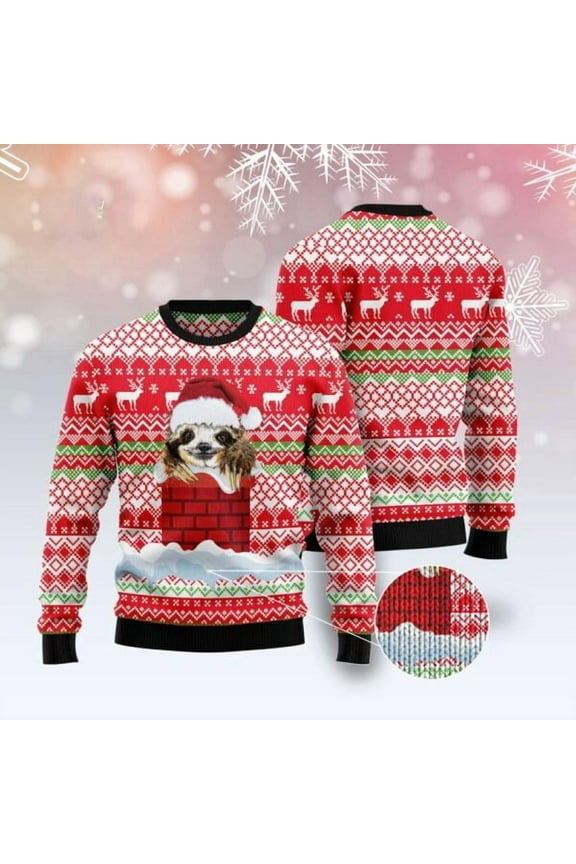 Sloth Chimney Christmas Sweater, Dog Christmas Sweater, Dog Sweaters