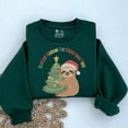 thumbnail image 1 of Sloth Christmas Tree Embroidered Sweatshirt: Cute Sloth Hugging Tree Funny Holiday Animal Sweatshirt, 1 of 4