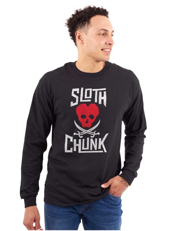 Sloth Chunk Pirate Heart 80s Retro Long Sleeve TShirt Men Women Brisco Brands M