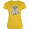 thumbnail image 1 of Sloth Claws Yellow Juniors Soft T-Shirt - Large, 1 of 1