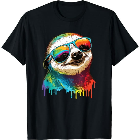 Sloth Colorful Animal Lover Unisex T-Shirt for Men Women Kids Toddler
