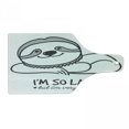 thumbnail image 1 of Sloth Cutting Board, Im So Lazy but Very Hand Drawn Animal Heart Shape Funny Doodle Art, Decorative Tempered Glass Cutting and Serving Board, Wine Bottle Shape, Grey Pink, by Ambesonne, 1 of 1